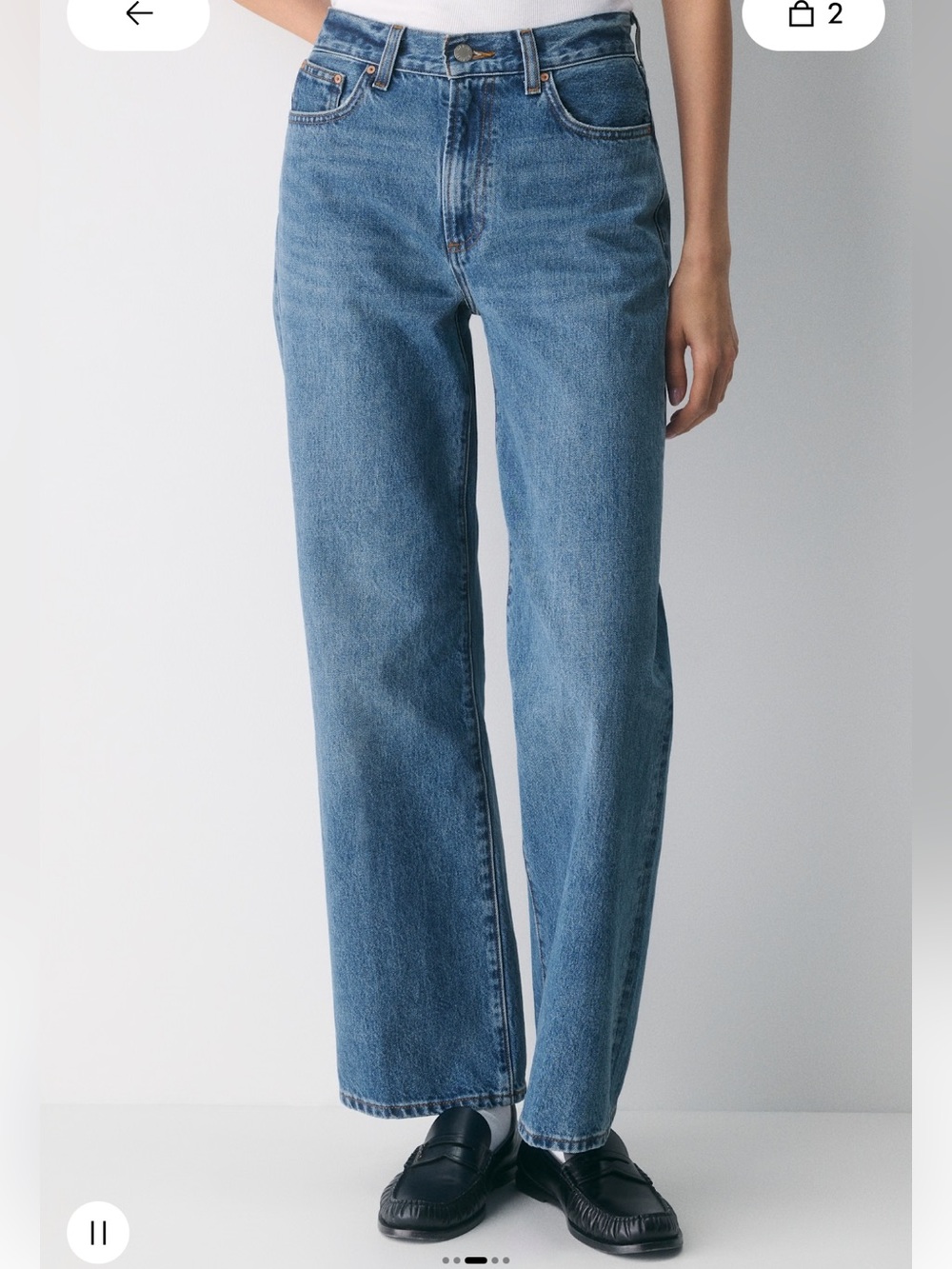Denim Forum Relaxed Straight-Leg Jeans - Blue